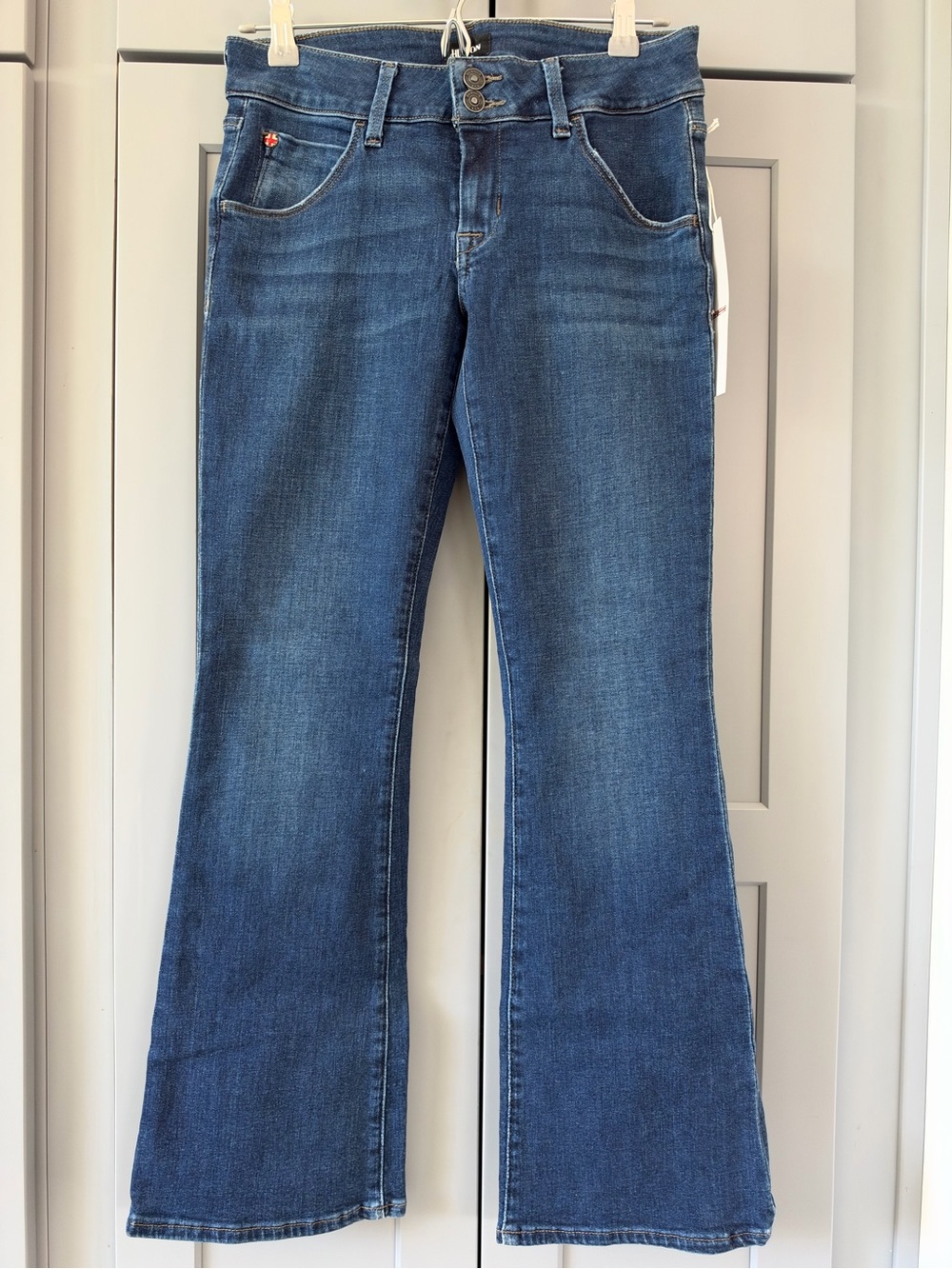 Hudson Jeans Women's Blue Flare Denim Low-Rise